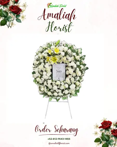 Krans Bunga Duka Poris Plawad Indah